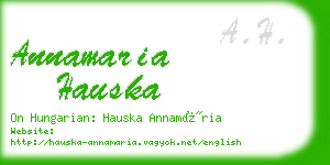 annamaria hauska business card
